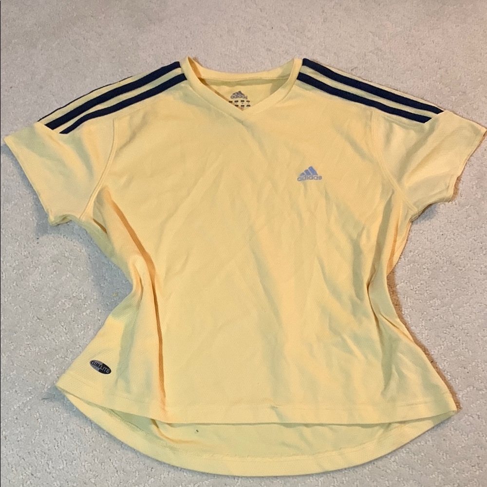 Adidas Yellow Fitted Ribbed Jersey